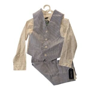 BBC-1 Nautica Toddler and Little Boys Pin Cord Vest Set Size 4 -‎ Bright Blue